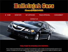 Tablet Screenshot of hallelujahcars.com